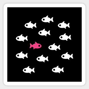 Fish swims against the stream, do it your way! - ORENOB Sticker